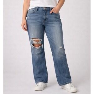 Silver Jeans (size 14) distressed straight leg Blue jeans